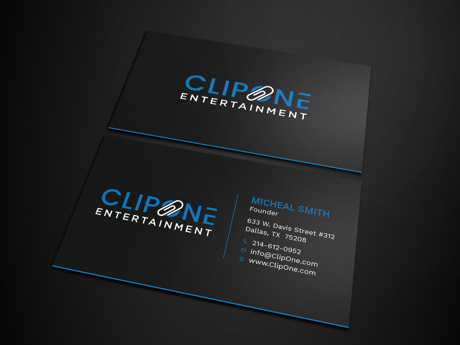 Stationery Design by Tripti Ranjan Gain for ClipOne Entertainment  | Design #21890227