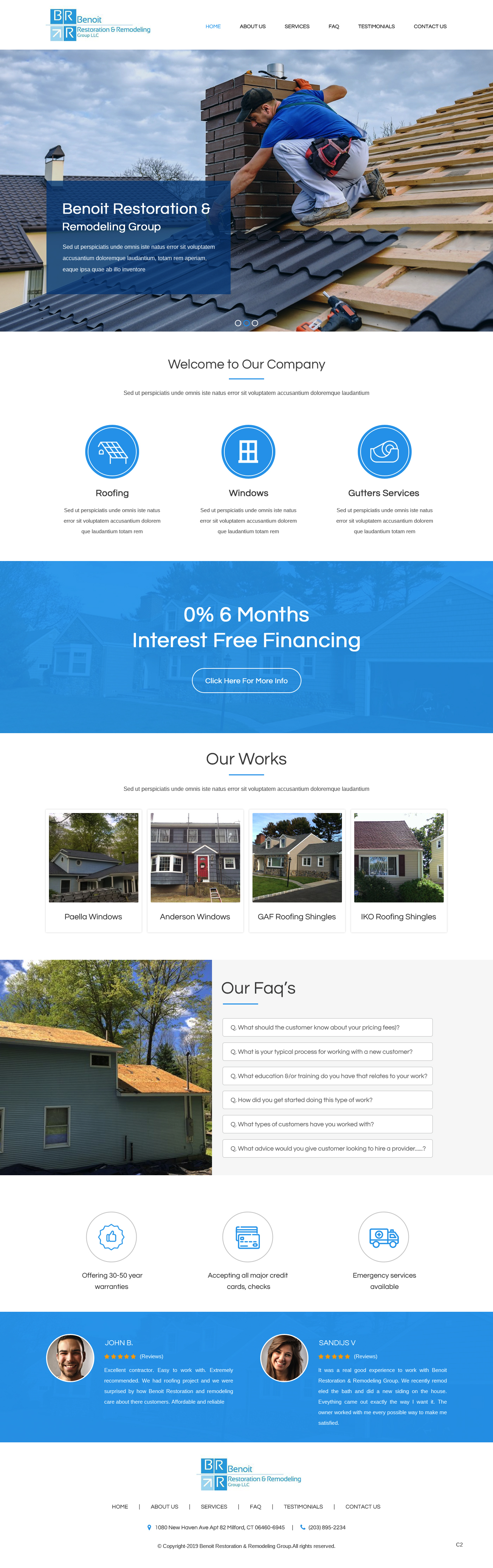Web Design by pb for Benoit Restoration & Remodeling Group LLC | Design #21808573