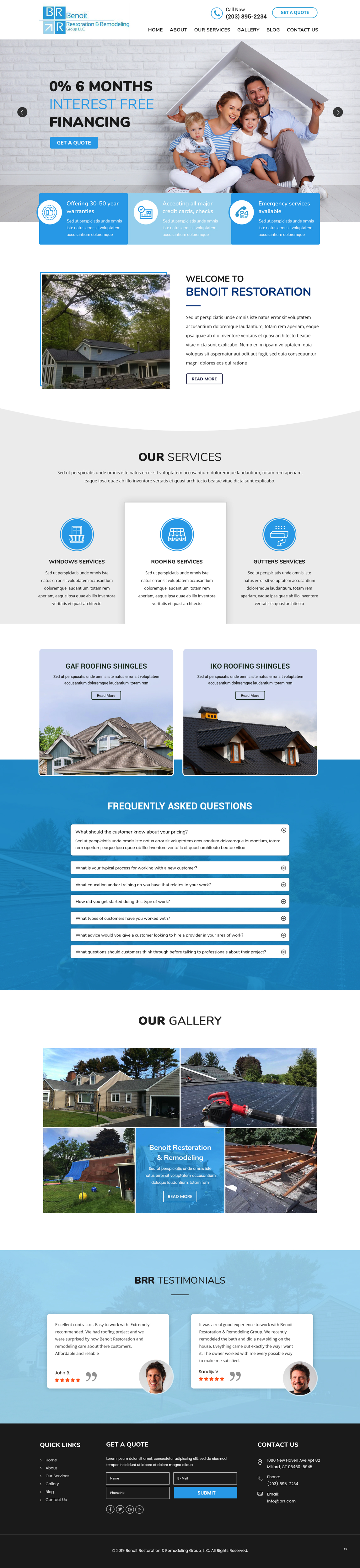 Web Design by pb for Benoit Restoration & Remodeling Group LLC | Design #21808574
