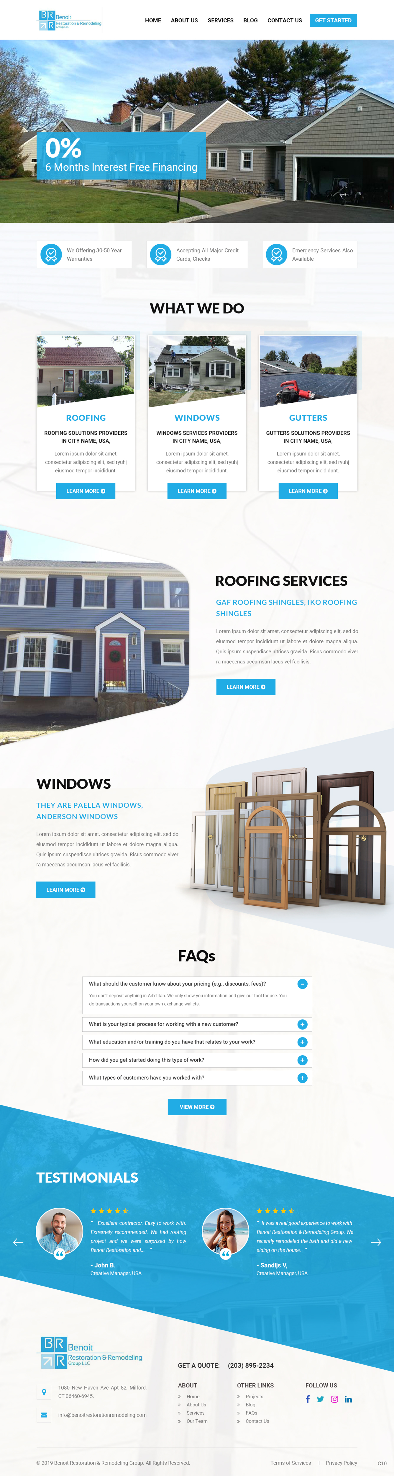 Web Design by pb for Benoit Restoration & Remodeling Group LLC | Design #21808576