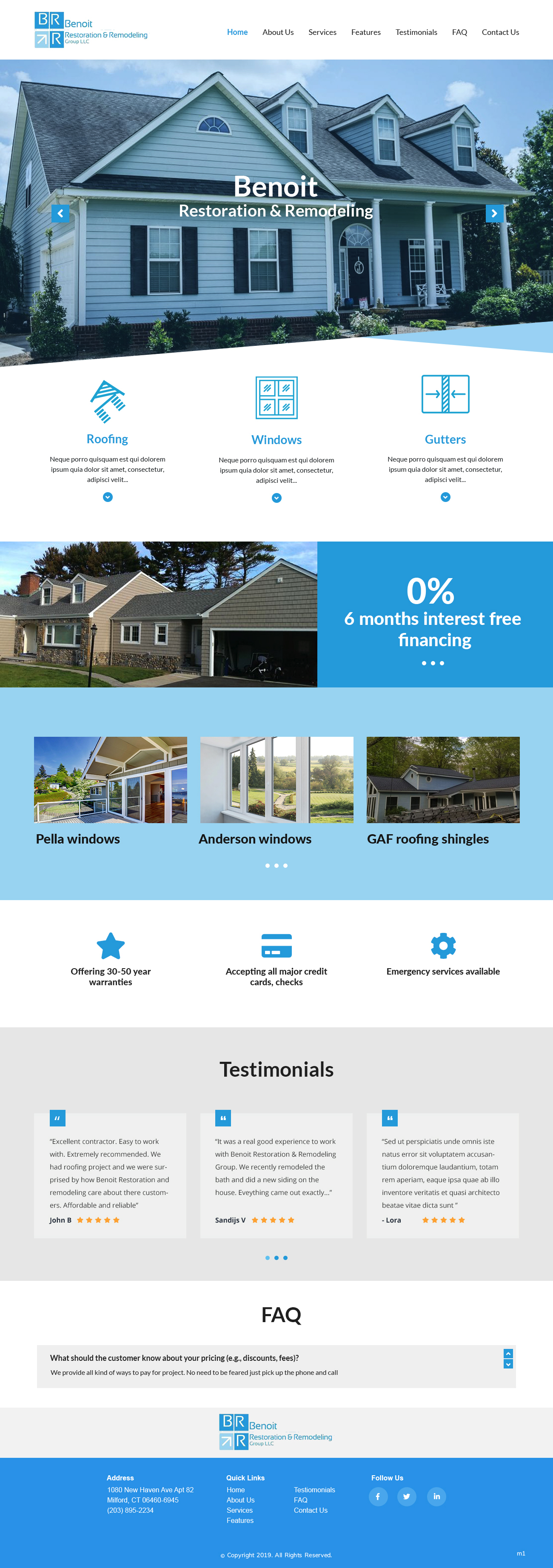 Web Design by pb for Benoit Restoration & Remodeling Group LLC | Design #21808592