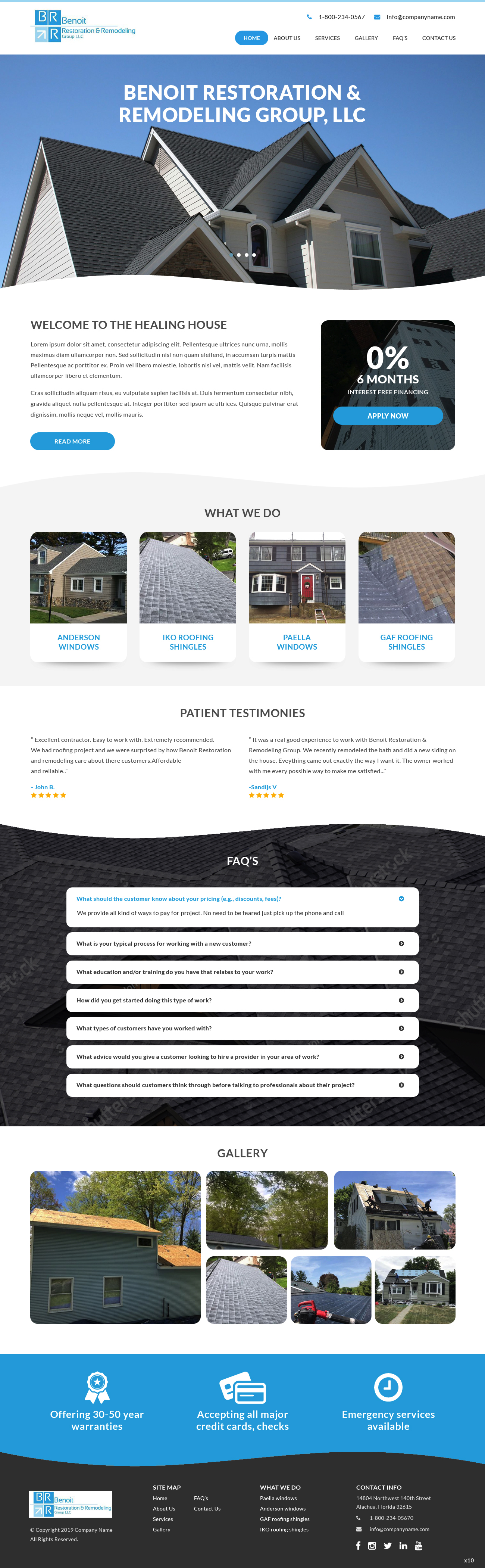 Web Design by pb for Benoit Restoration & Remodeling Group LLC | Design #21808606