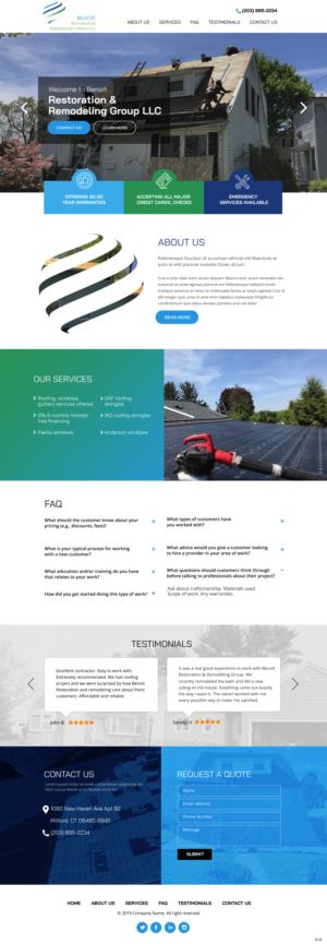 Web Design by pb for Benoit Restoration & Remodeling Group LLC | Design: #21816483