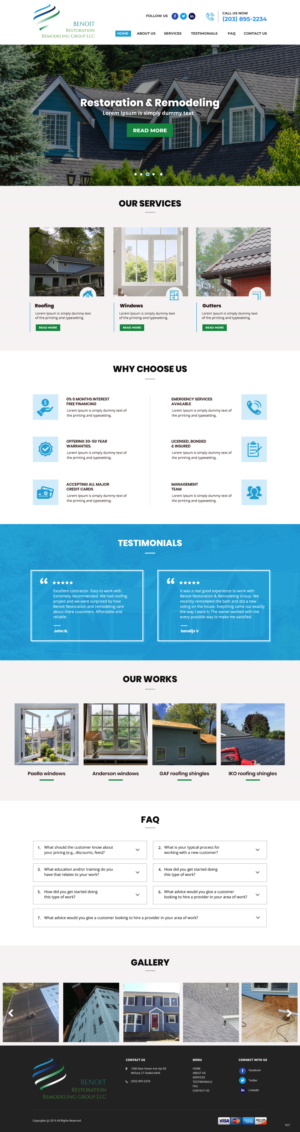 Web Design by pb for Benoit Restoration & Remodeling Group LLC | Design: #21816484