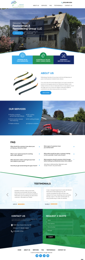 Web Design by pb for Benoit Restoration & Remodeling Group LLC | Design: #21816485