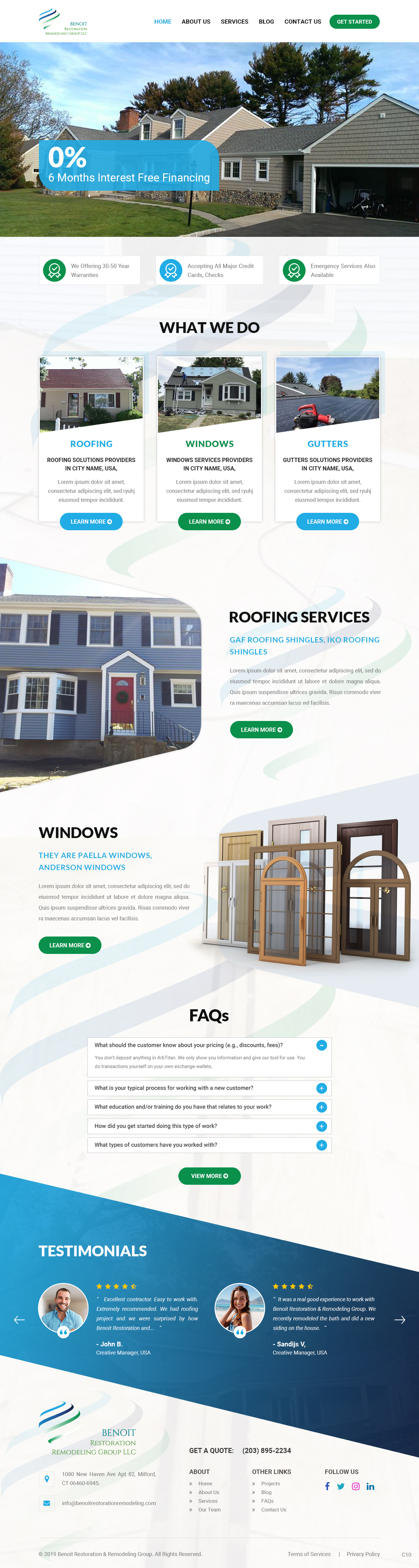Web Design by pb for Benoit Restoration & Remodeling Group LLC | Design #21816489