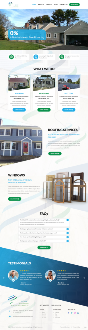Web Design by pb for Benoit Restoration & Remodeling Group LLC | Design: #21816489