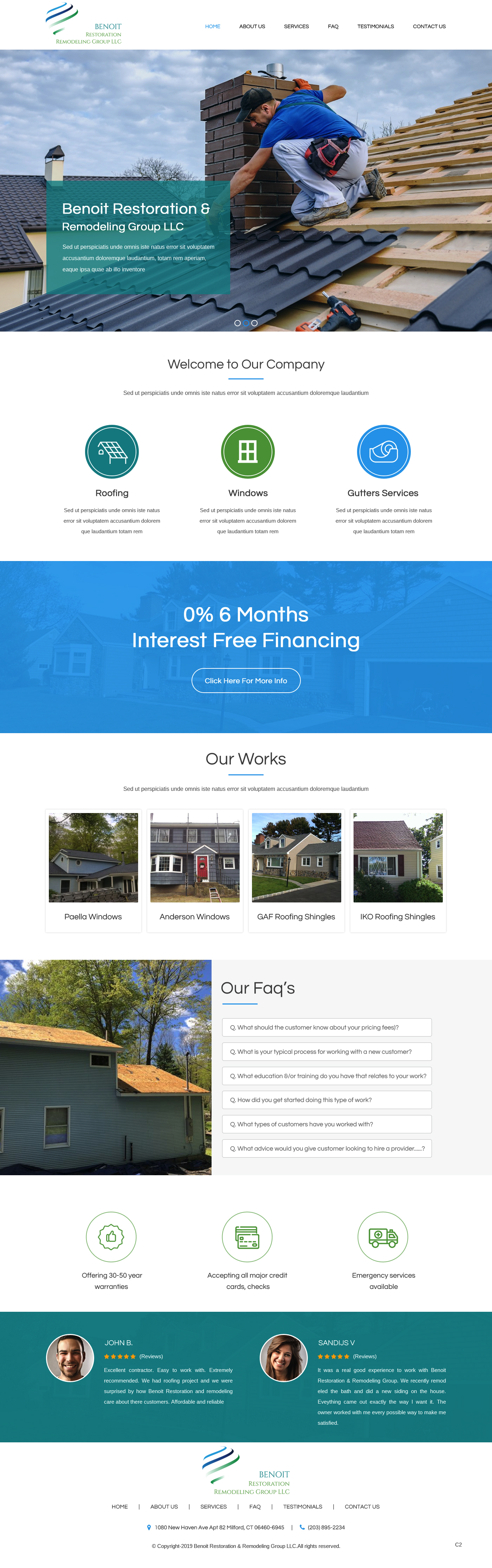 Web Design by pb for Benoit Restoration & Remodeling Group LLC | Design #21816494