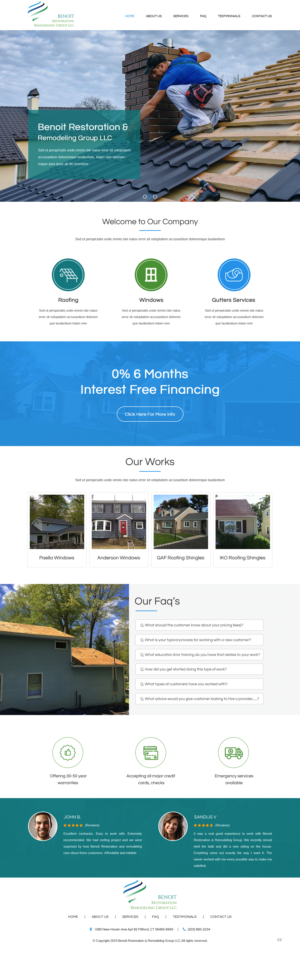 Web Design by pb for Benoit Restoration & Remodeling Group LLC | Design: #21816494