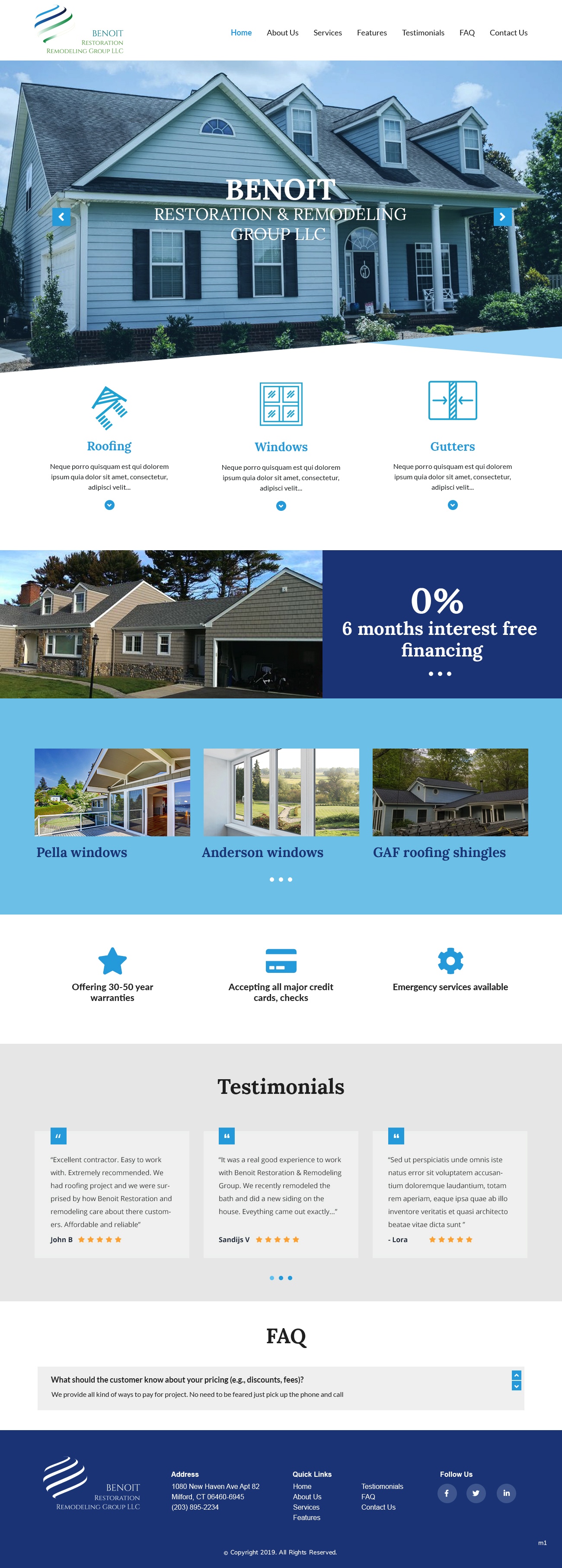 Web Design by pb for Benoit Restoration & Remodeling Group LLC | Design #21816495