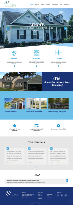 Web Design by pb for Benoit Restoration & Remodeling Group LLC | Design: #21816495