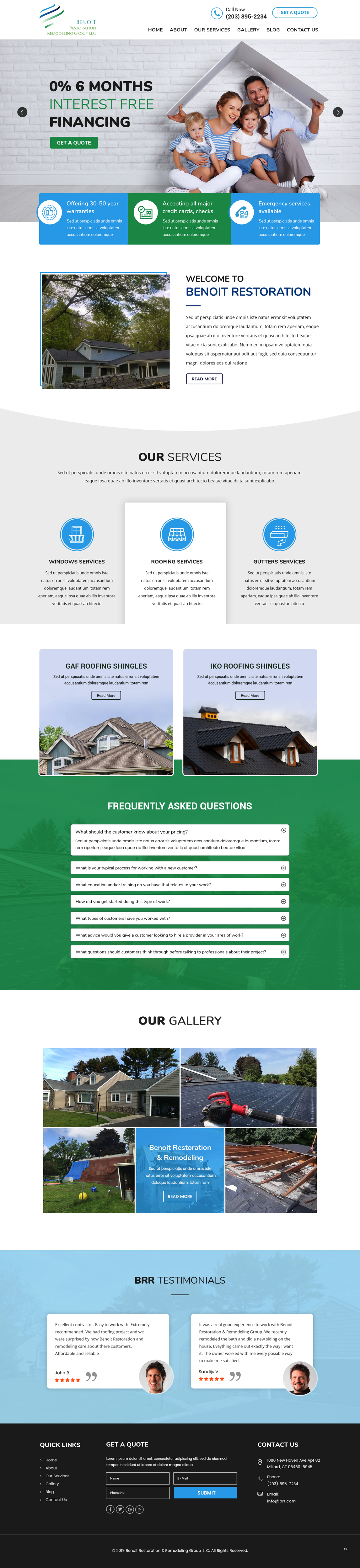 Web Design by pb for Benoit Restoration & Remodeling Group LLC | Design #21816496
