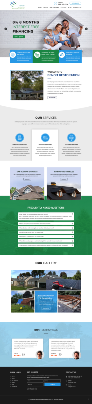 Web Design by pb for Benoit Restoration & Remodeling Group LLC | Design: #21816496