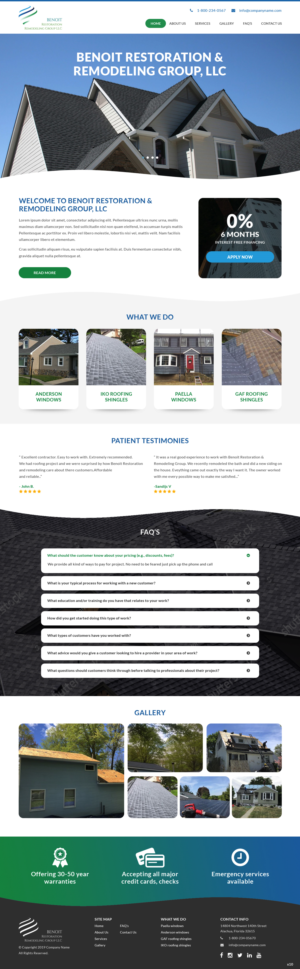 Web Design by pb for Benoit Restoration & Remodeling Group LLC | Design: #21816497