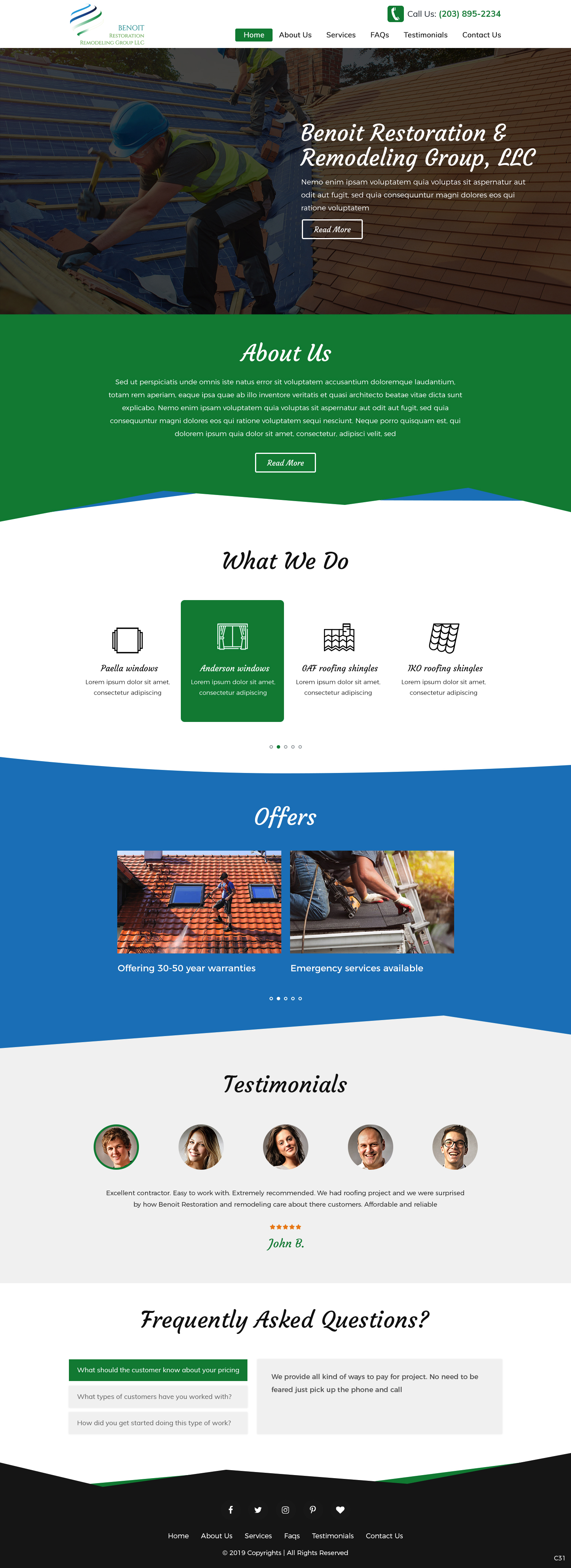 Web Design by pb for Benoit Restoration & Remodeling Group LLC | Design #21816502