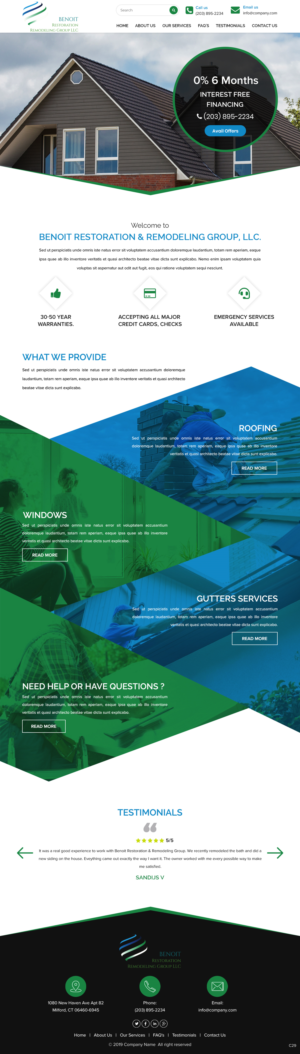 Web Design by pb for Benoit Restoration & Remodeling Group LLC | Design: #21816504