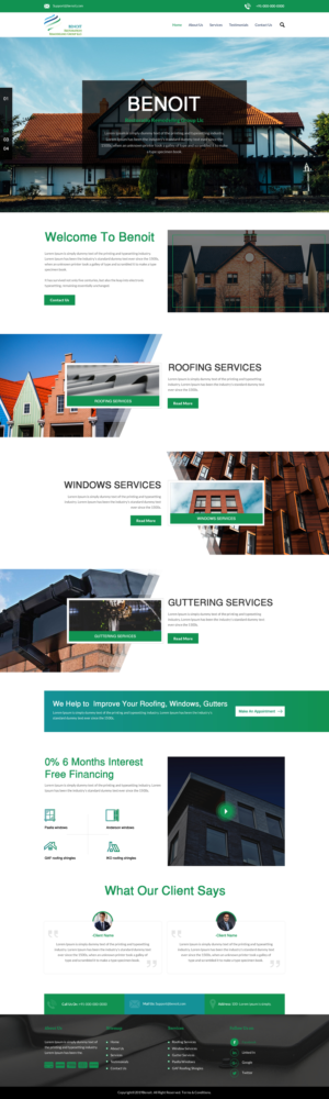 Web Design by rightway for Benoit Restoration & Remodeling Group LLC | Design: #21816911