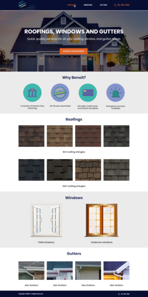 Web Design by J&amp;C for Benoit Restoration & Remodeling Group LLC | Design #21840422
