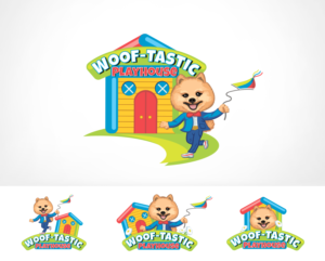 Woof-Tastic Playhouse  | Logo Design by Taya Bright