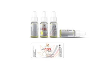 Bottle Label for Premium Gold CBD Oil | Label Design by Shark1