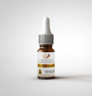 Bottle Label for Premium Gold CBD Oil | Diseño de Etiqueta por ronin71