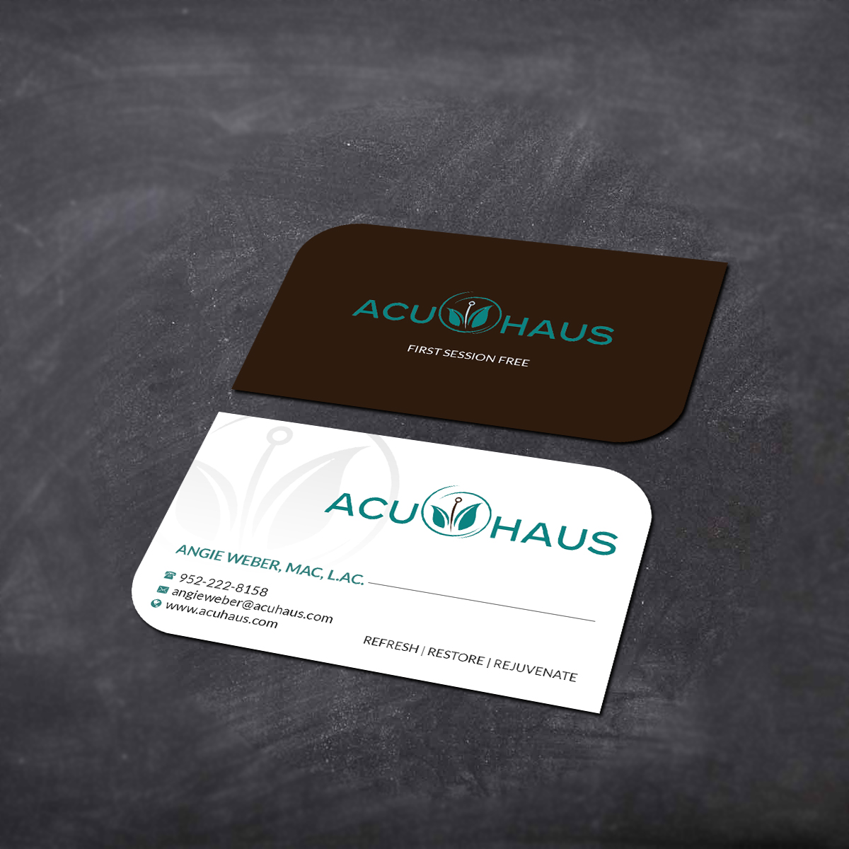 Business Card Design by Creations Box 2015 for AcuHaus | Design #21812606