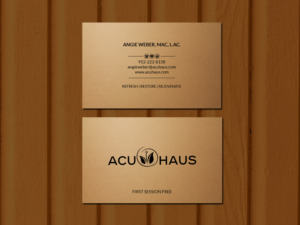 Business Card Design by Creations Box 2015 for AcuHaus | Design: #21815214
