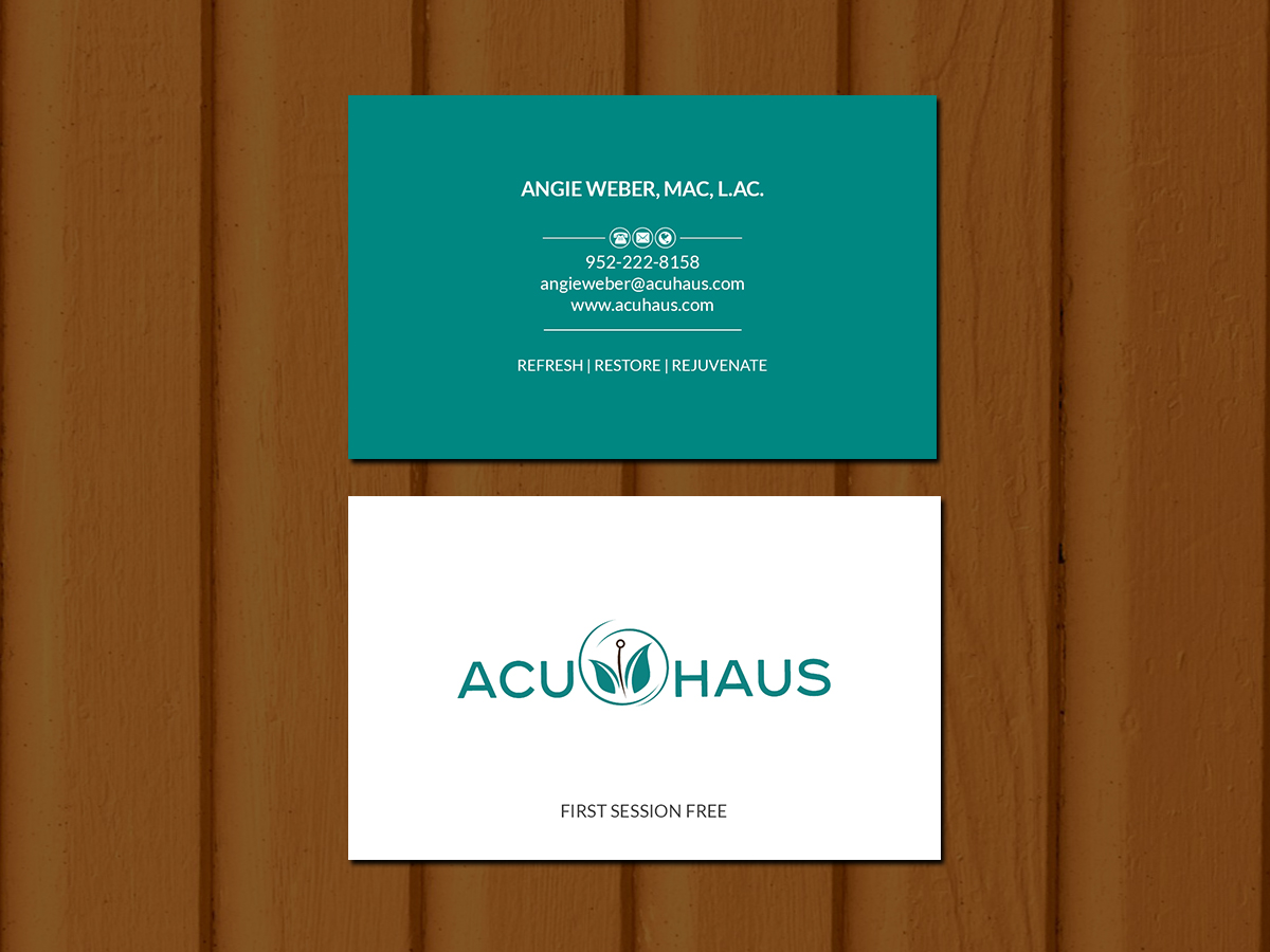 Business Card Design by Creations Box 2015 for AcuHaus | Design #21815215
