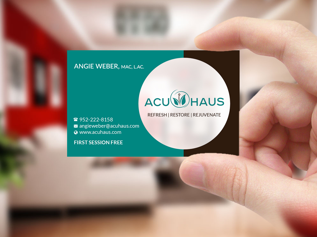 Business Card Design by Creations Box 2015 for AcuHaus | Design #21815218