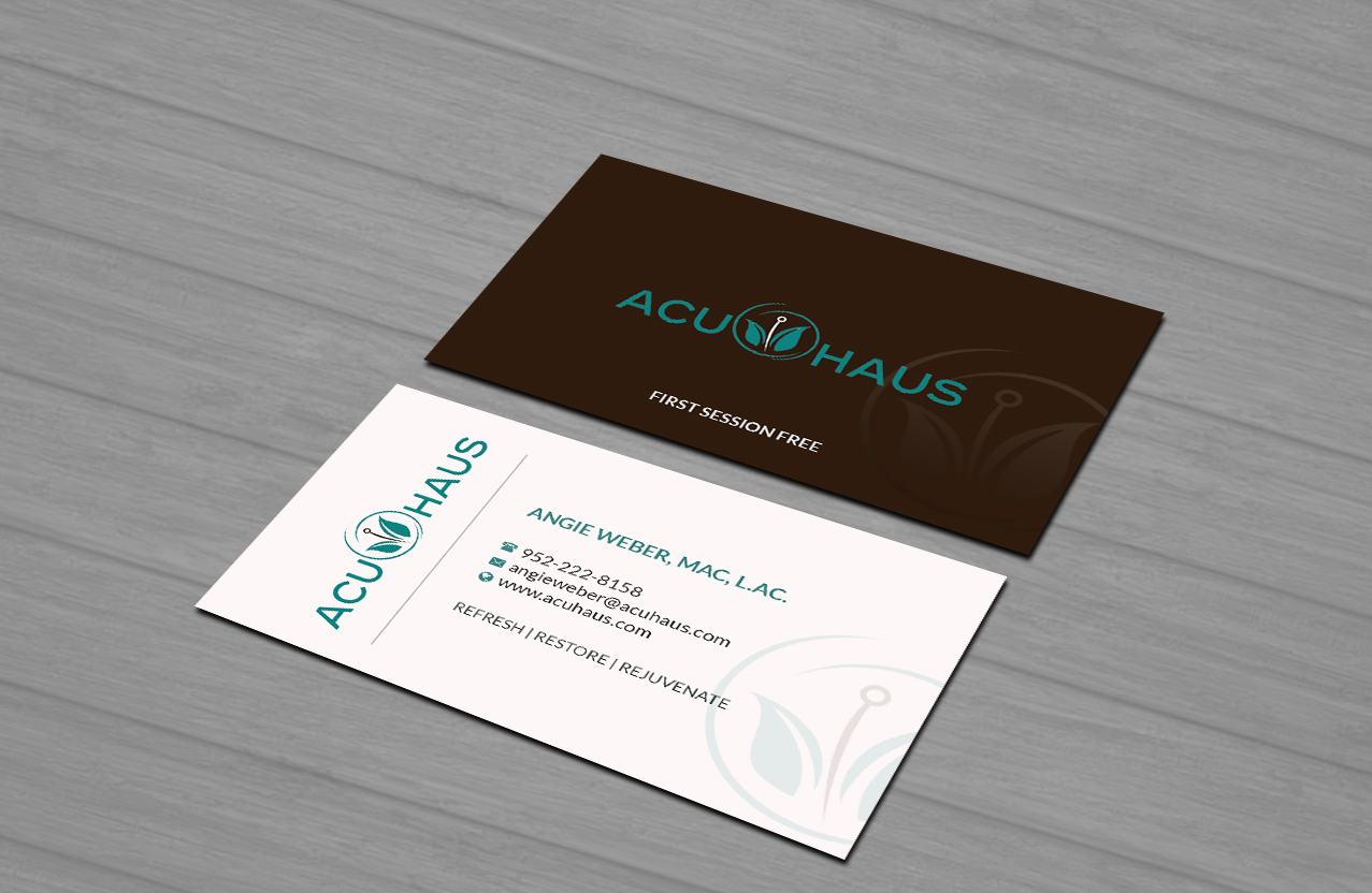 Visitenkarten-Design von Creations Box 2015 für AcuHaus | Design #21815225