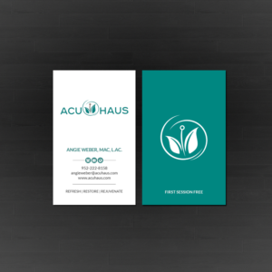 Business Card Design by Creations Box 2015 for AcuHaus | Design: #21815226
