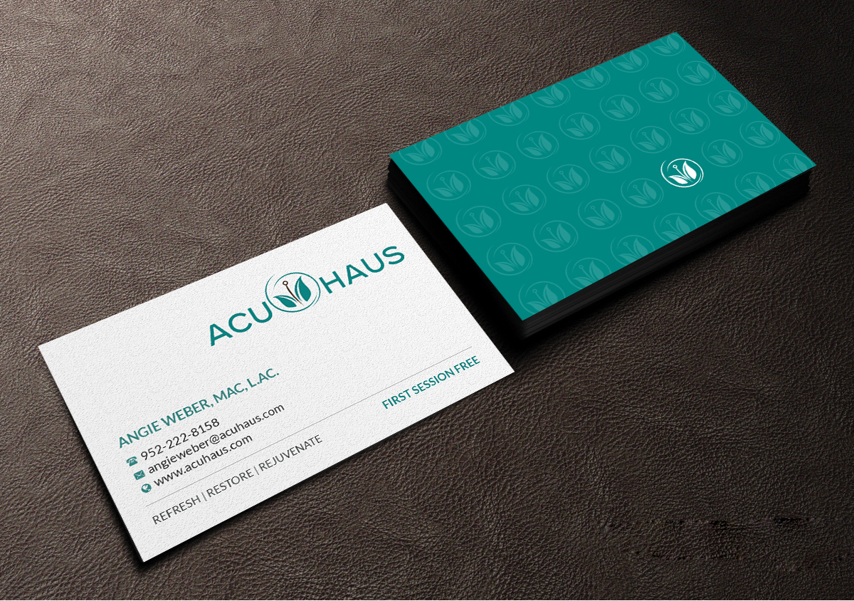 Business Card Design by Creations Box 2015 for AcuHaus | Design #21815227