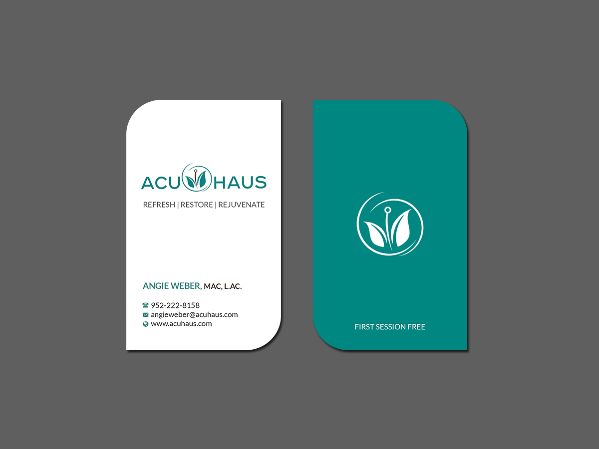 Business Card Design by Creations Box 2015 for AcuHaus | Design #21815228