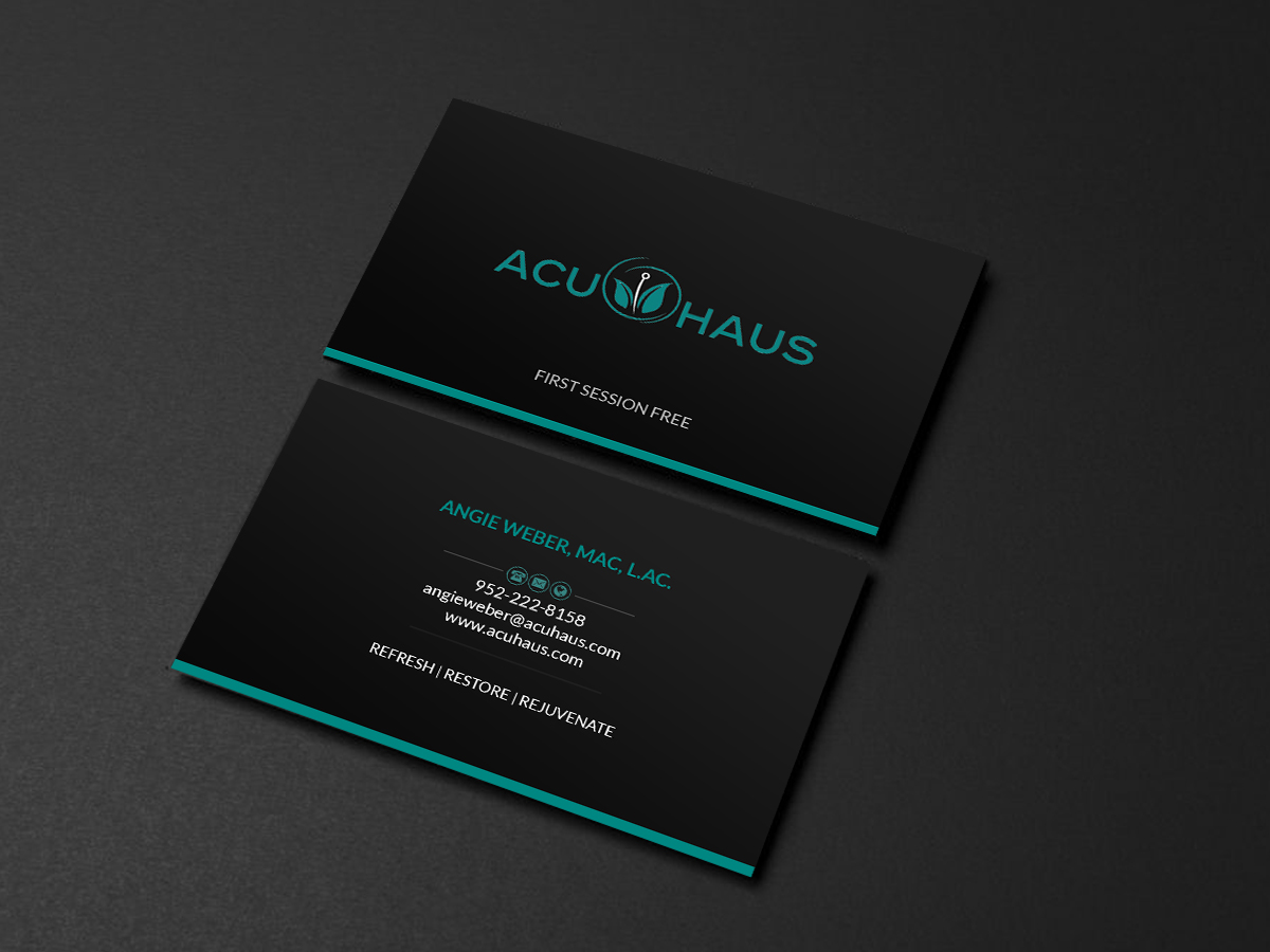 Business Card Design by Creations Box 2015 for AcuHaus | Design #21815229