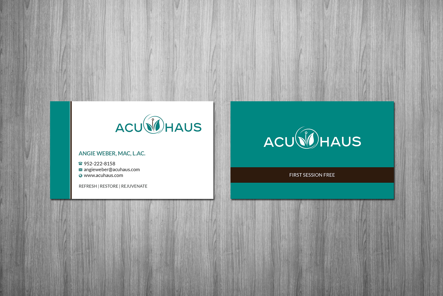 Visitenkarten-Design von Creations Box 2015 für AcuHaus | Design #21815234