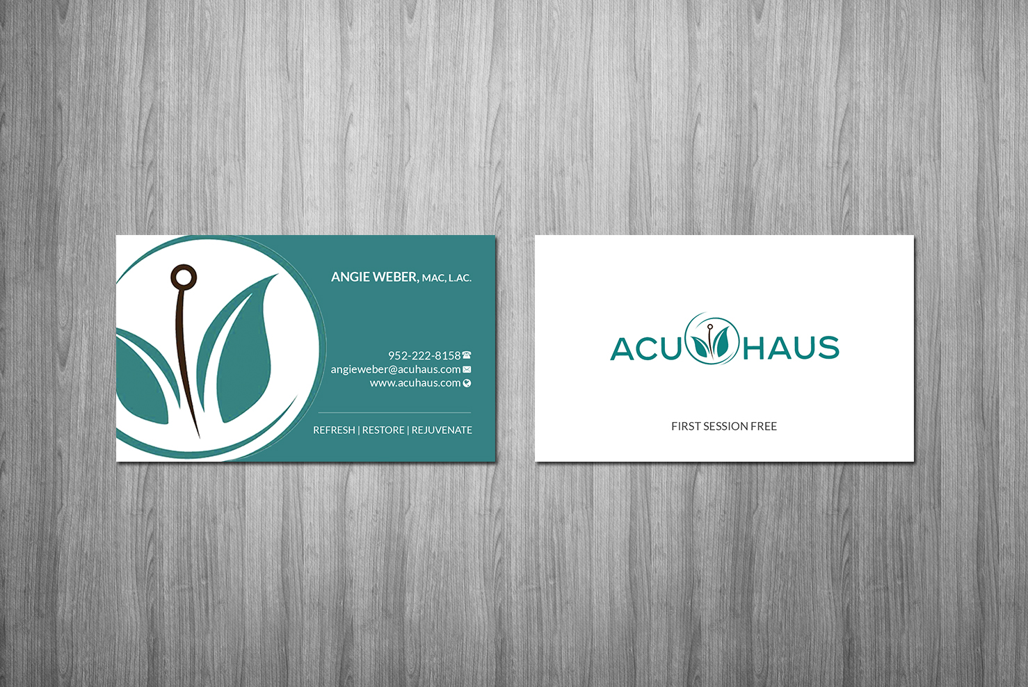 Visitenkarten-Design von Creations Box 2015 für AcuHaus | Design #21815235