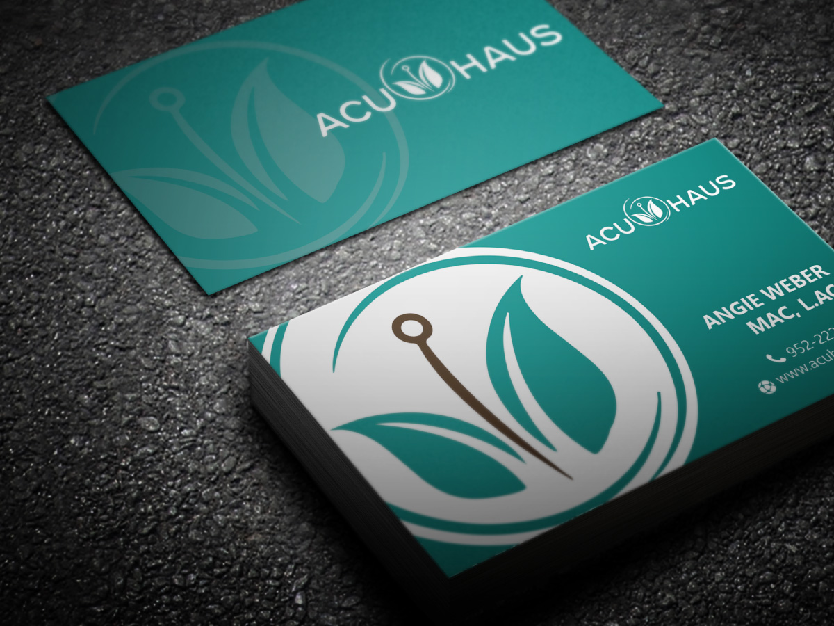Business Card Design by LAXMI DESIGNHUB for AcuHaus | Design #21809405