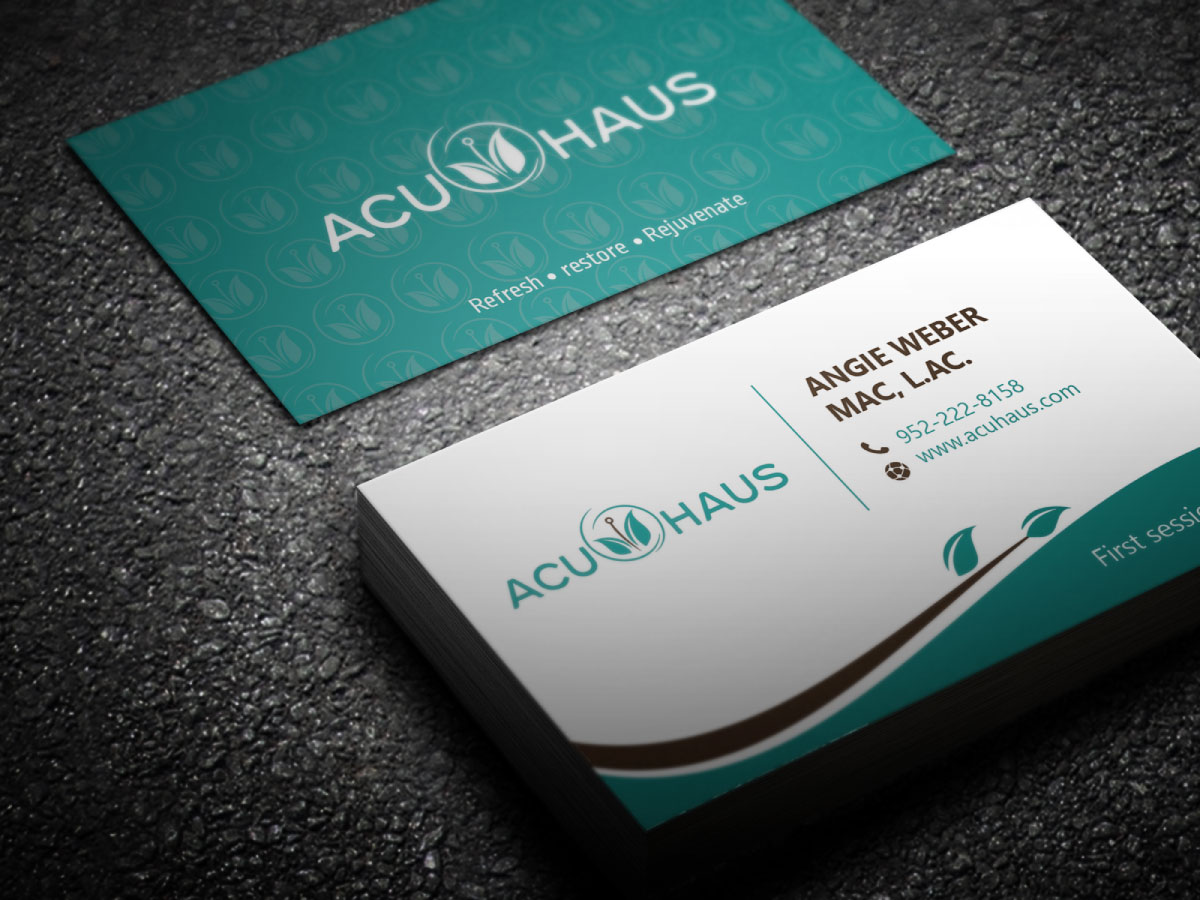 Business Card Design by LAXMI DESIGNHUB for AcuHaus | Design #21812359