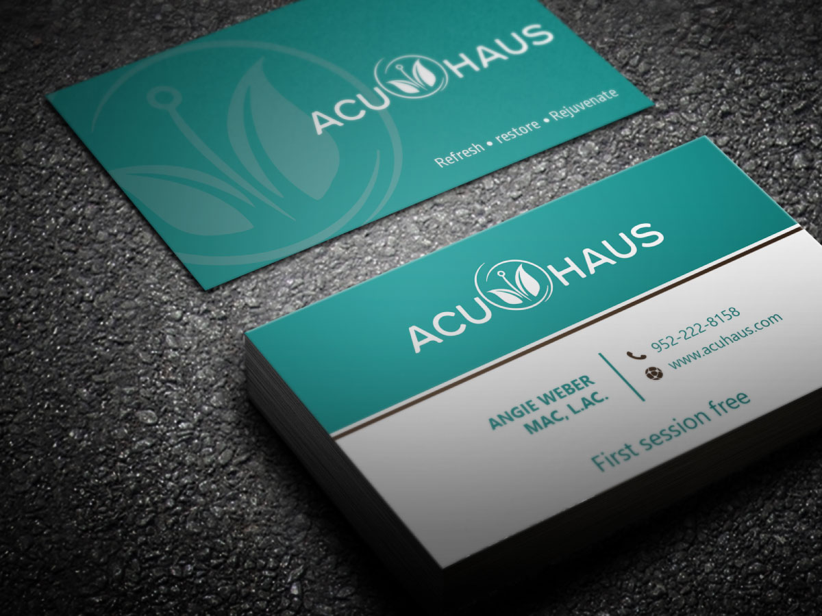 Business Card Design by LAXMI DESIGNHUB for AcuHaus | Design #21812362