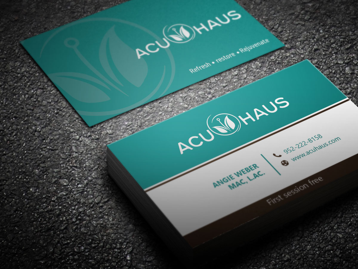Business Card Design by LAXMI DESIGNHUB for AcuHaus | Design #21812363