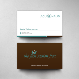 Design de Carte de Visite par chandrayaan.creative pour AcuHaus | Design : #21806236
