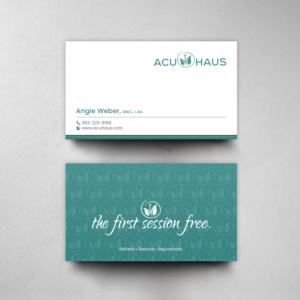 Design de Carte de Visite par chandrayaan.creative pour AcuHaus | Design : #21806238