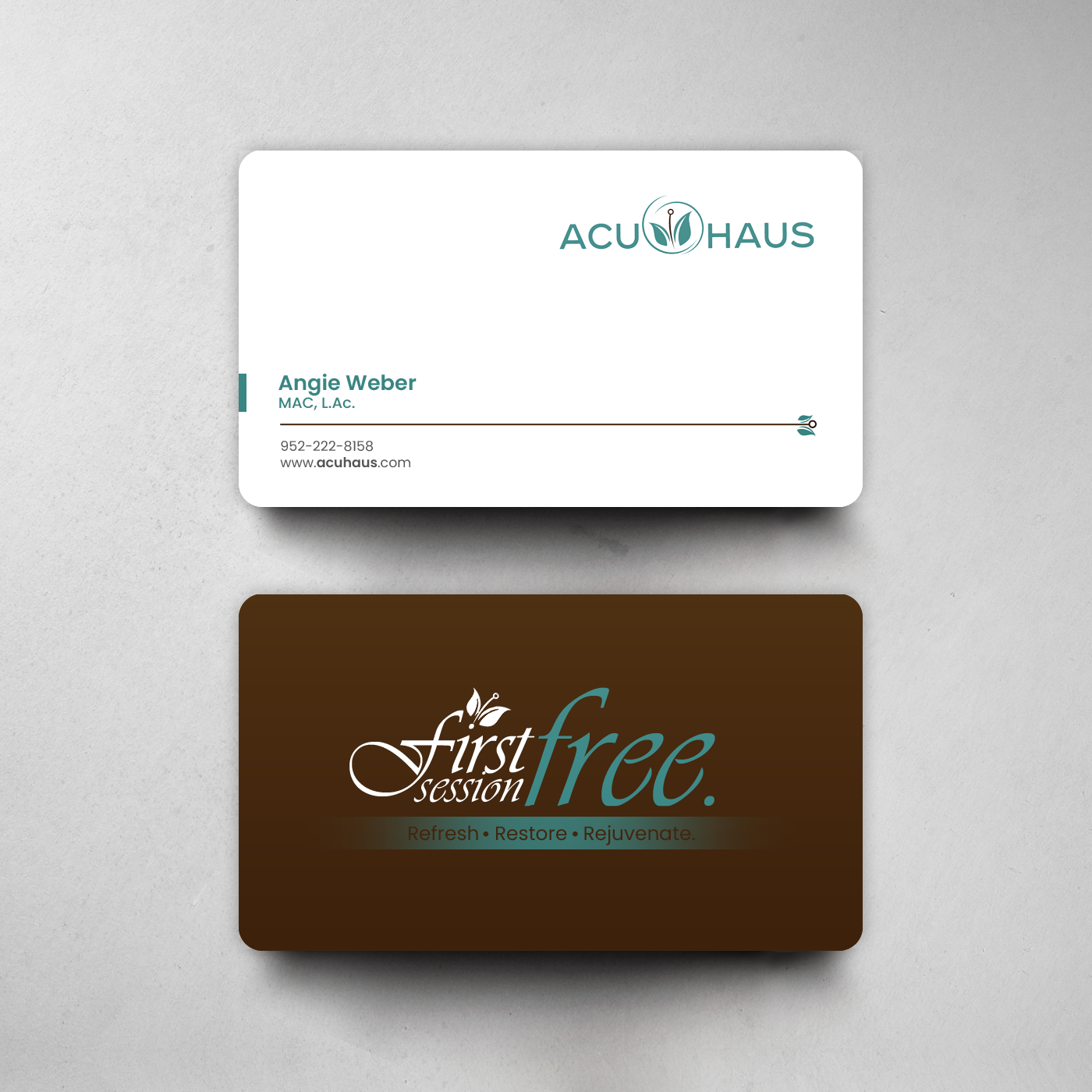 Design de Carte de Visite par chandrayaan.creative pour AcuHaus | Design #21815861