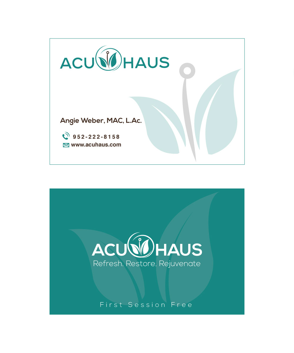 Business Card Design by lygraphics for AcuHaus | Design #21817698