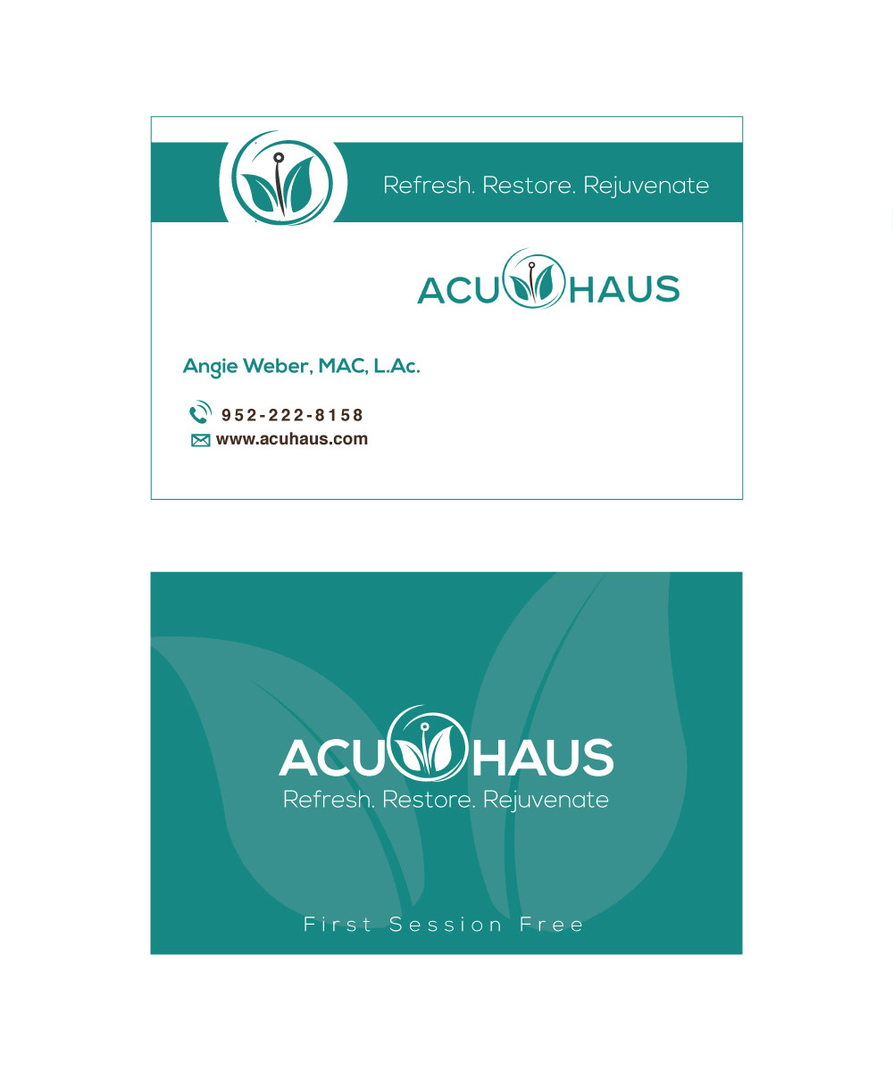 Business Card Design by lygraphics for AcuHaus | Design #21817755