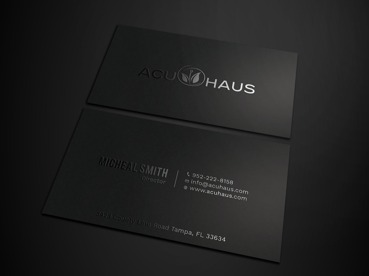 Business Card Design by Tripti Ranjan Gain for AcuHaus | Design #21806848