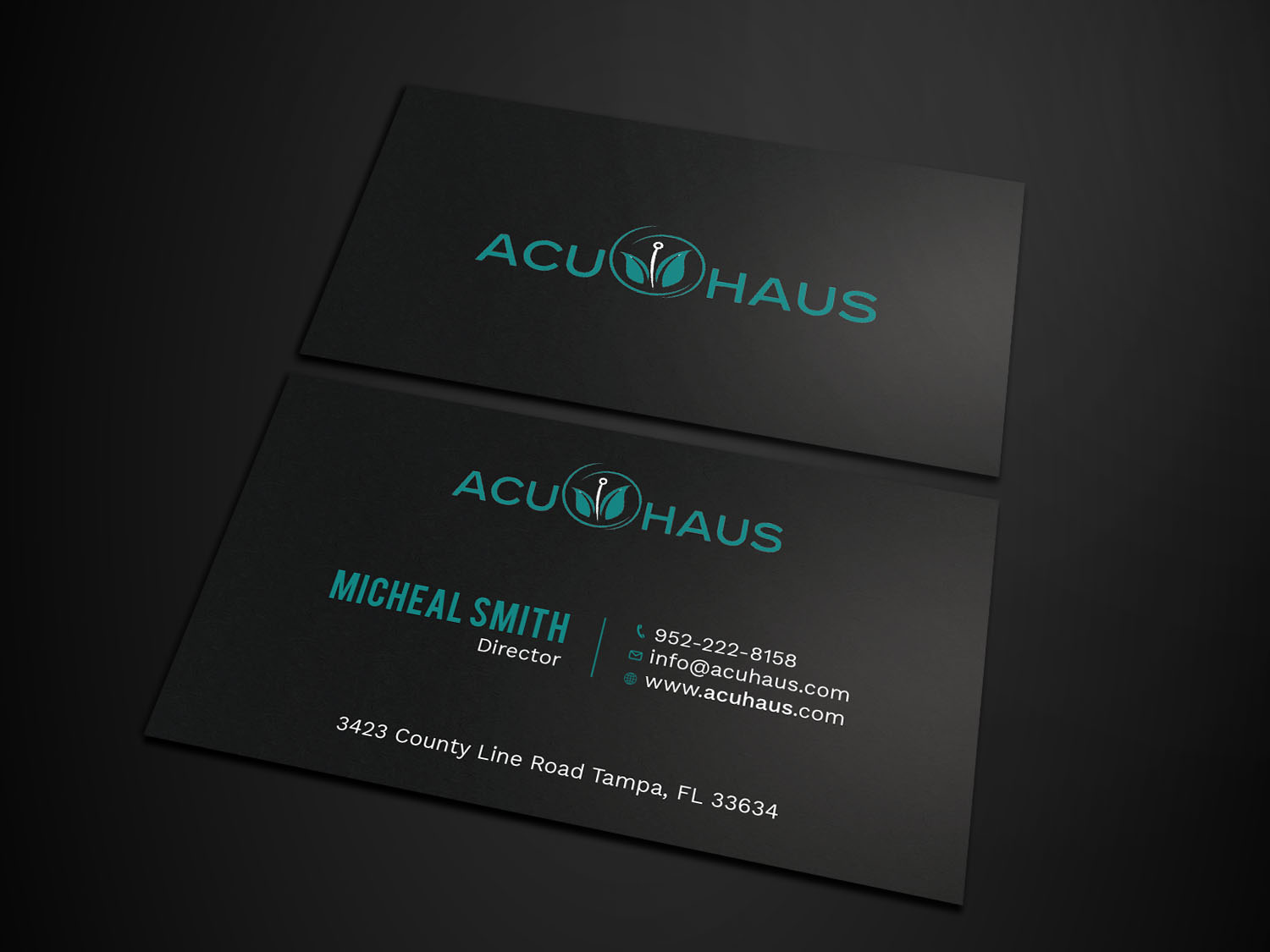 Diseño de Tarjeta de Presentación por Tripti Ranjan Gain para AcuHaus | Diseño #21806864