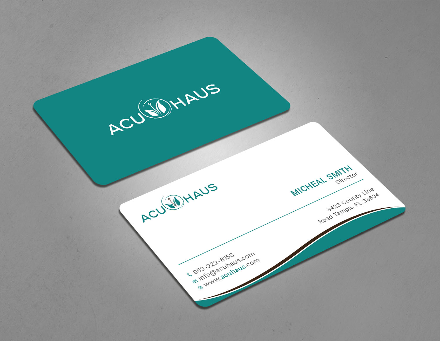 Business Card Design by Tripti Ranjan Gain for AcuHaus | Design #21806962