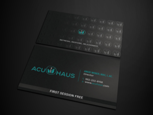 Business Card Design by Tripti Ranjan Gain for AcuHaus | Design: #21811573