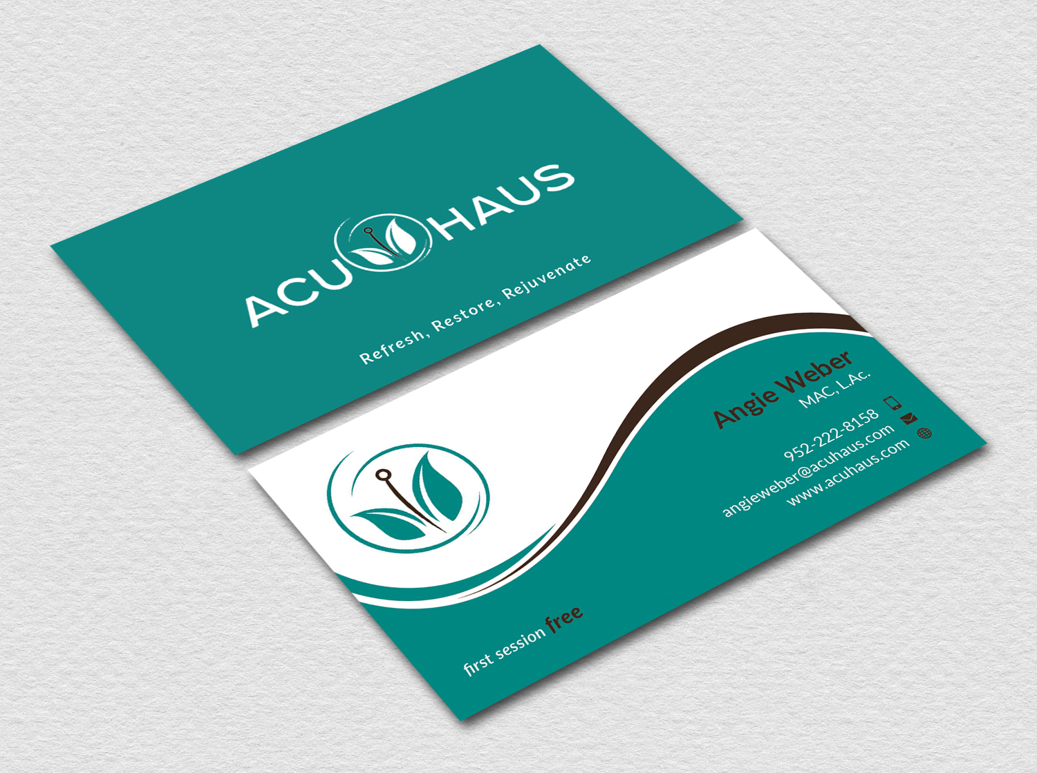 Design de Carte de Visite par Bold Pixels pour AcuHaus | Design #21808820